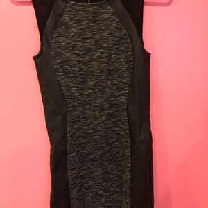 Leather Sided Black and Gray Women's Dress